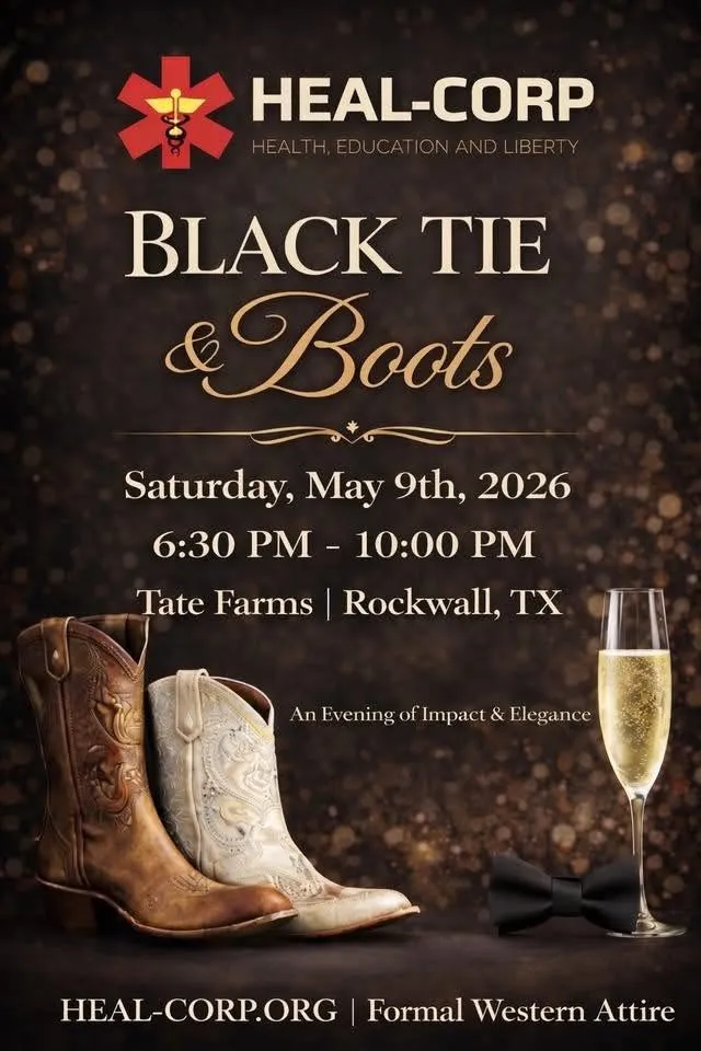 Black Tie & Boots poster, Saturday, May 9, 2026