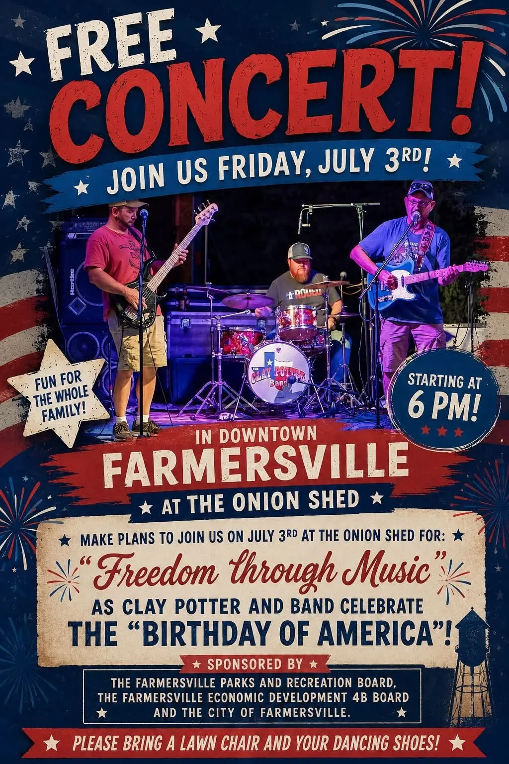 Freedom Through Music poster, Friday, July 3, 2026